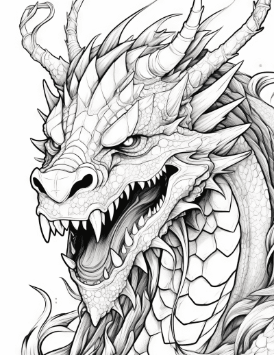 Fantasy Dragons Mindfulness Printable Colouring Book - Image 7